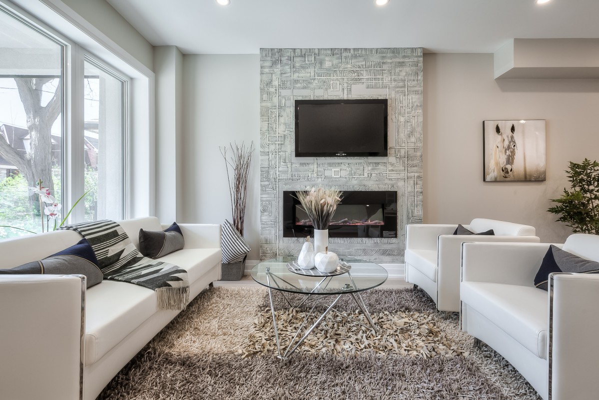 Living room staged by Gta Fine Interiors in East York